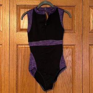 Jo + Jax Black and Purple Leotard